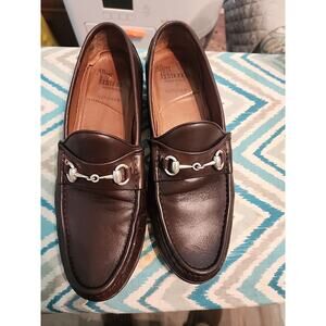 Allen Edmonds Mens 8.5 EEE Verona II Brown Leather Loafers Dress Shoes